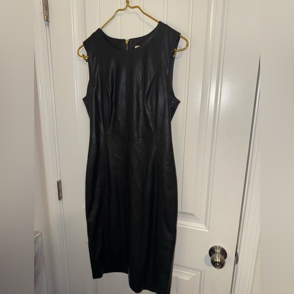 Calvin Klein Black Sheath Midi Dress for Night Out